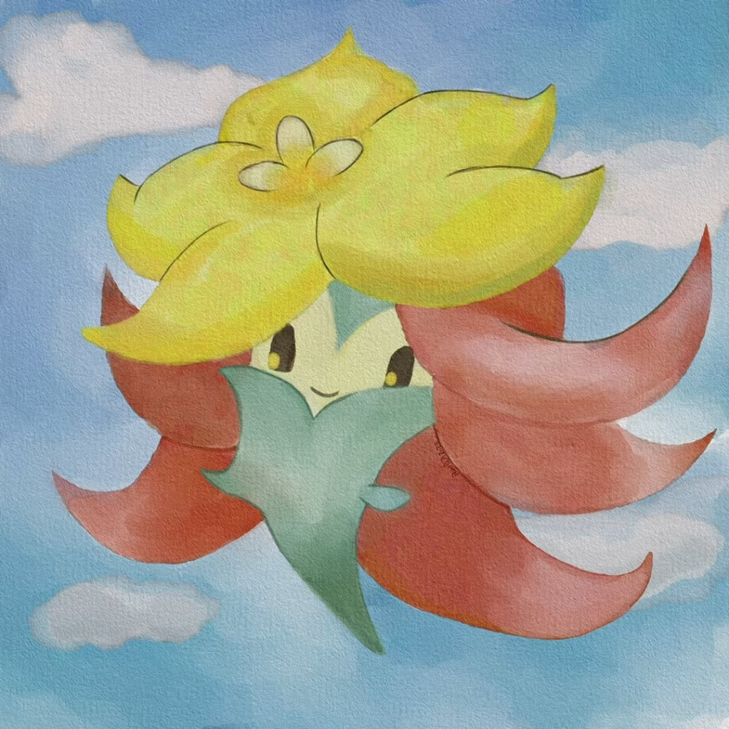 I tried water color for the first time -Thoughts? Drawing Gossifleur [OC]