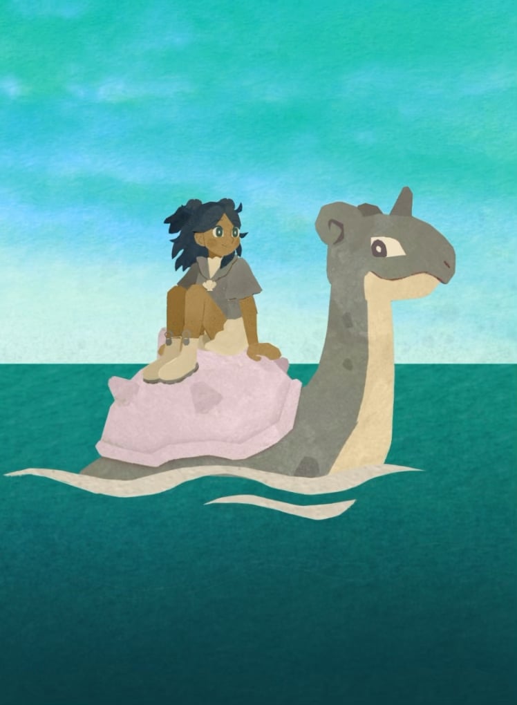 Riding Lapras *cue surf theme*