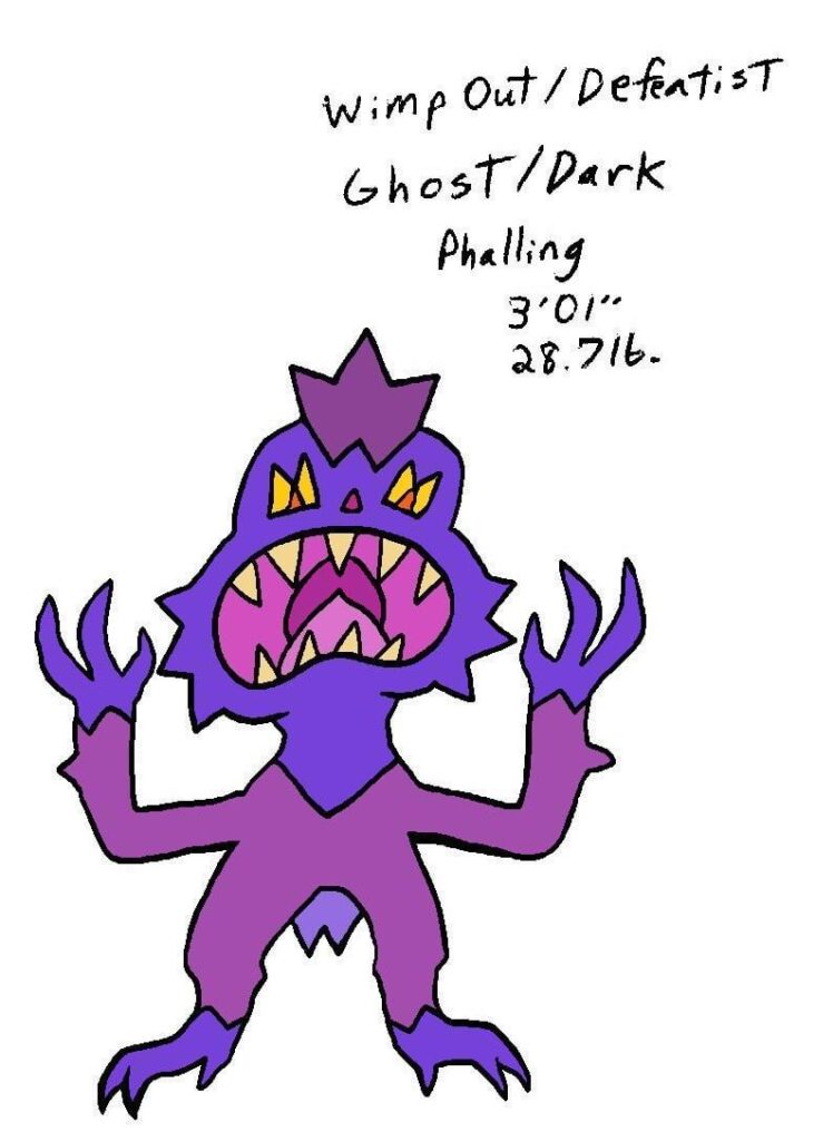 Ghost/Dark type Fakemon. I forget what I based it on.