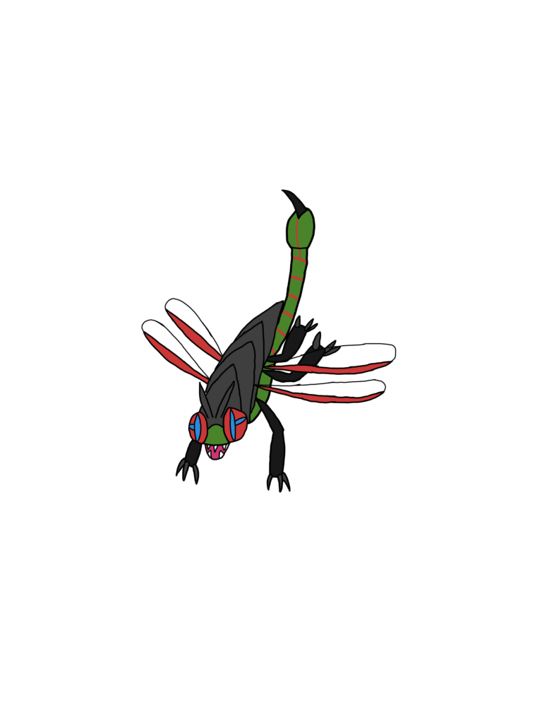 a new fakemon i made up for my pokerole based campaign with stats(for said pokerole system). under the concept of it being a "paradox evolution".