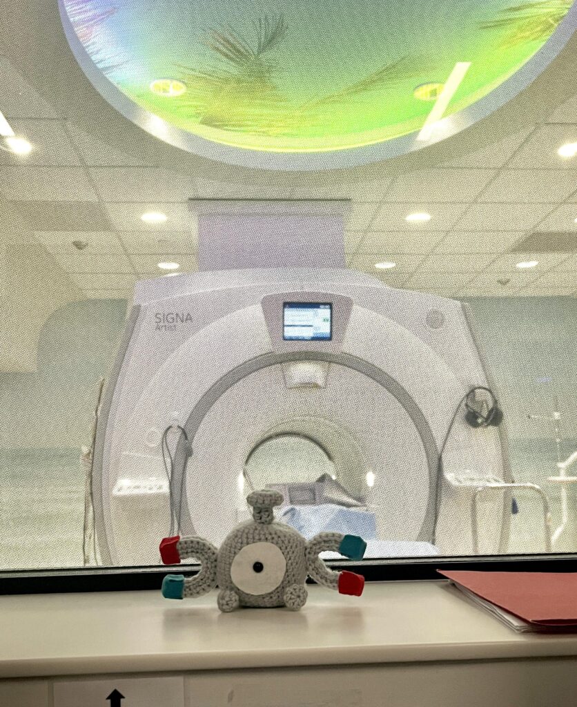 I crocheted Magnemite for the MRI department