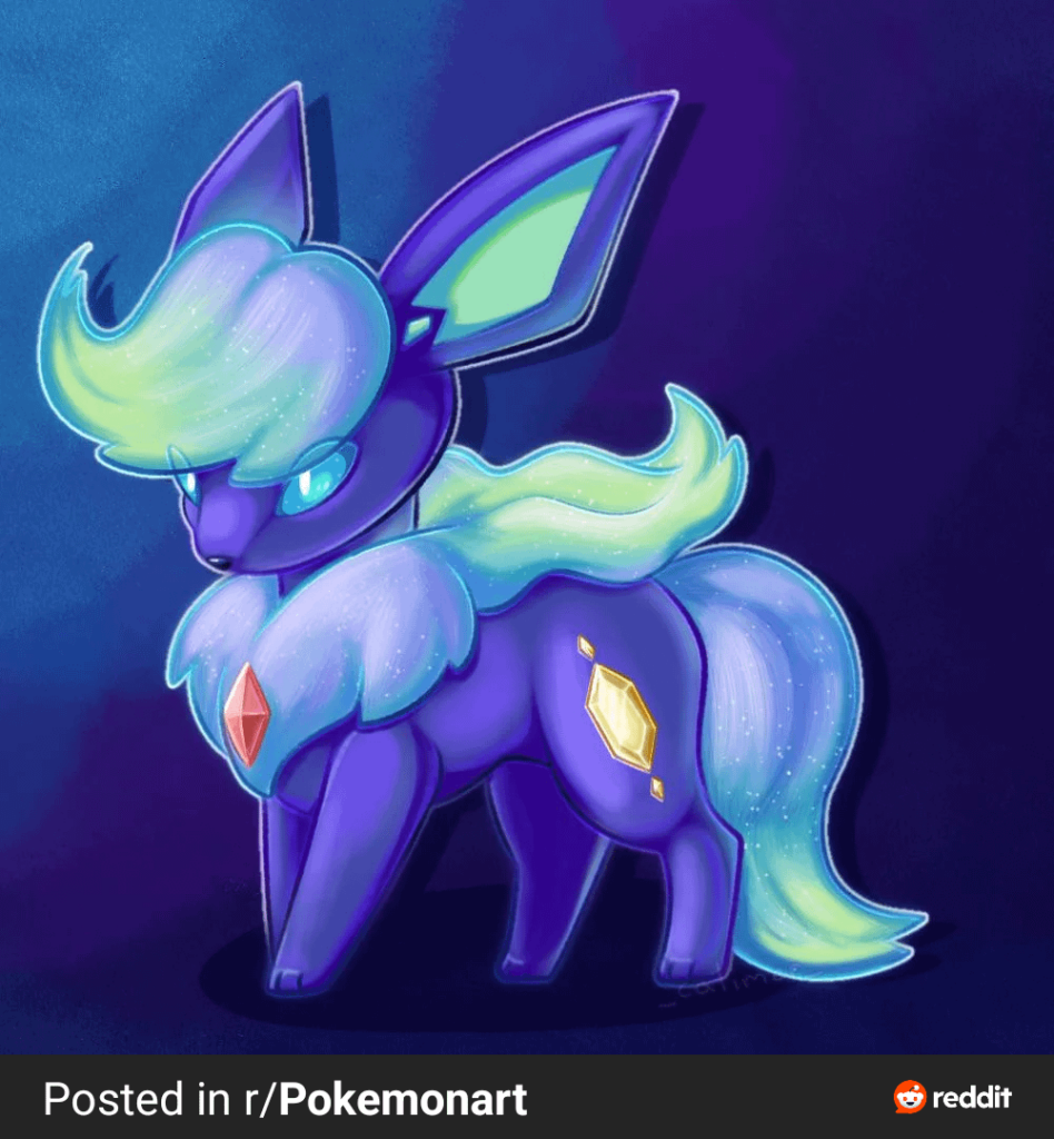 Fanart of my Eevee + Terapagos fusion! By artist r/_Calimer_ (OC)
