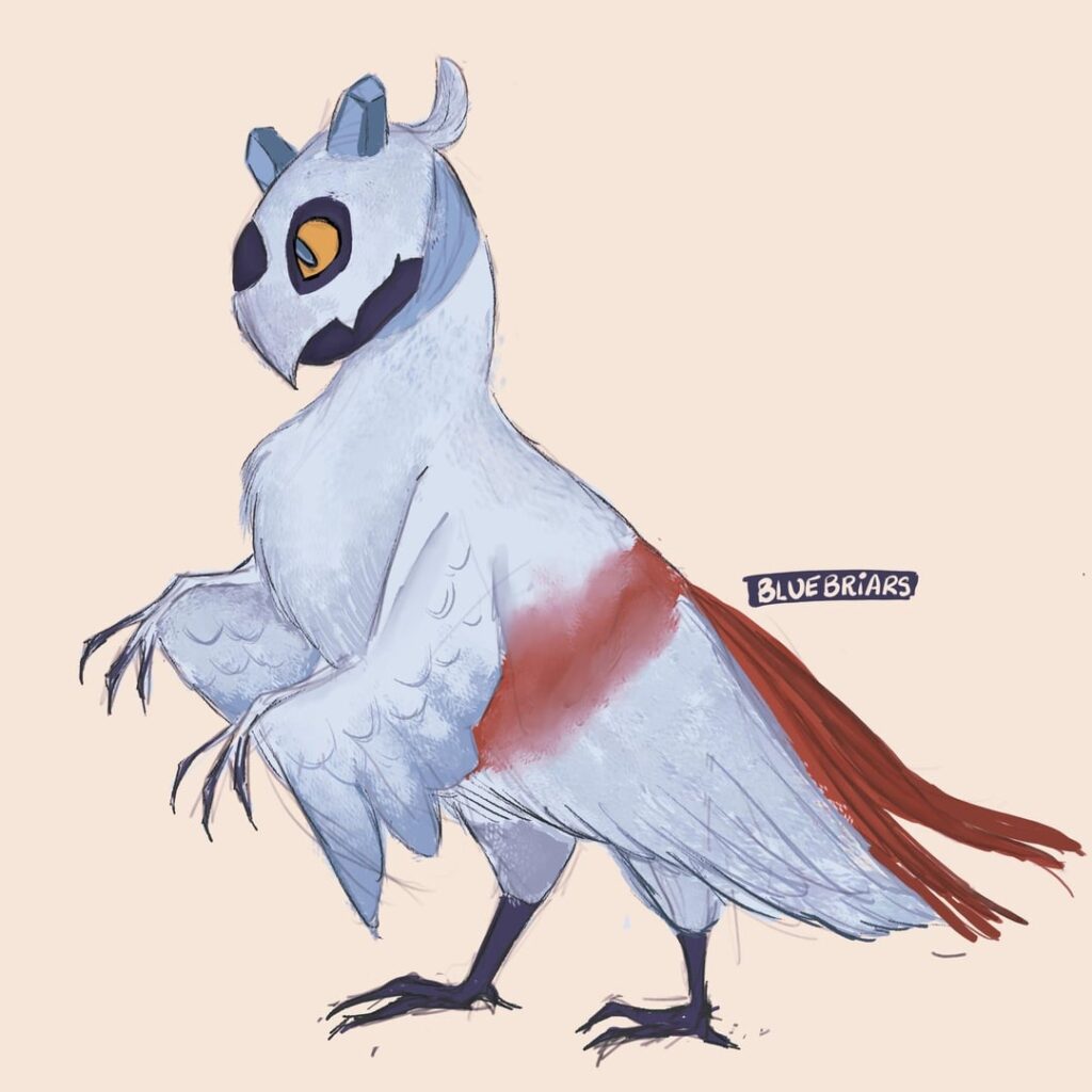 drawing semi-realistic pokemon pt 3 - frosslass ❄️ redesigned to make her look more like a creature, while keeping it recognisable (swipe for notes on the design). which pokemon should i draw next? [OC]