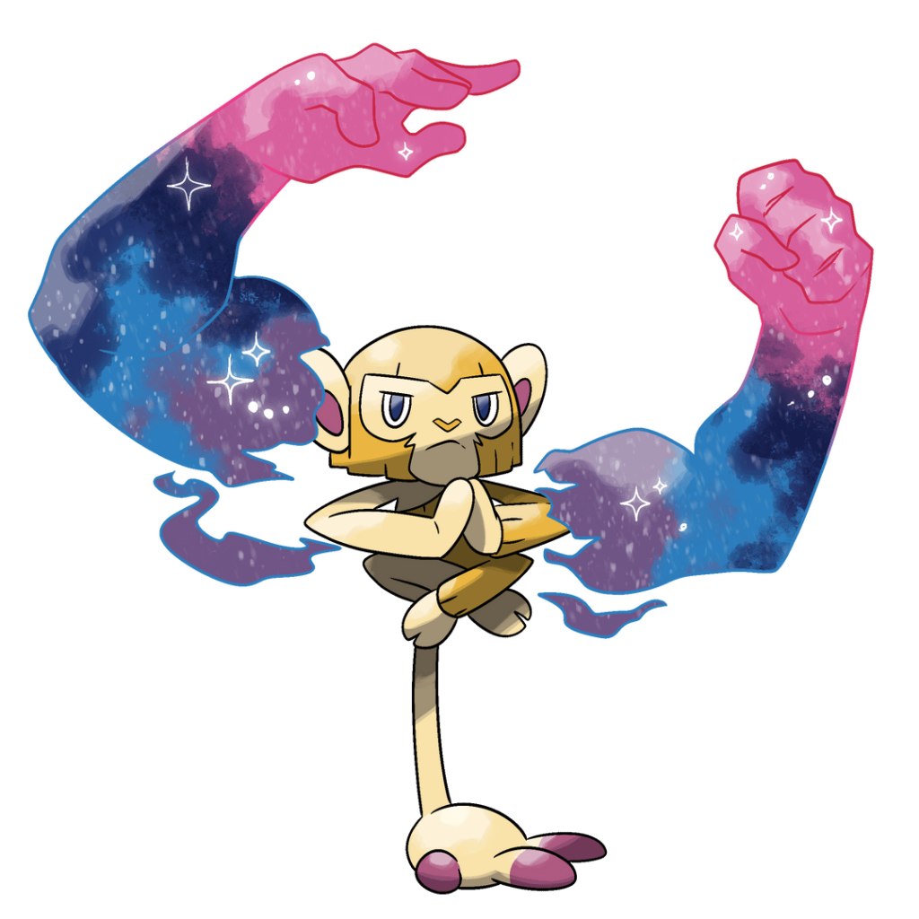 Avalore Fakemon: #022 Astralimb - Monk Class from DnD, Aipom evolution, long-armed gibbon (celestial monkey) [Onduregion/Zzzeldo]