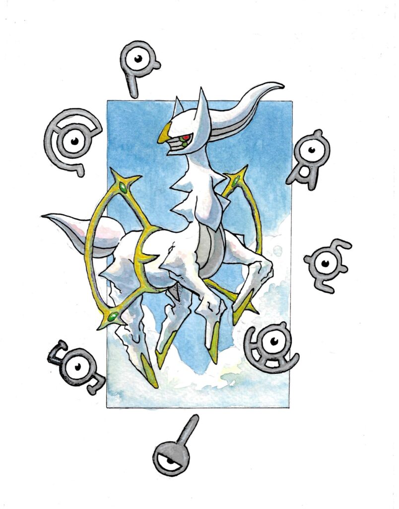 Arceus (Watercolor and Ink)