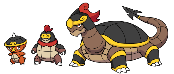 Dragon-type turtles themed after Chinese warriors
