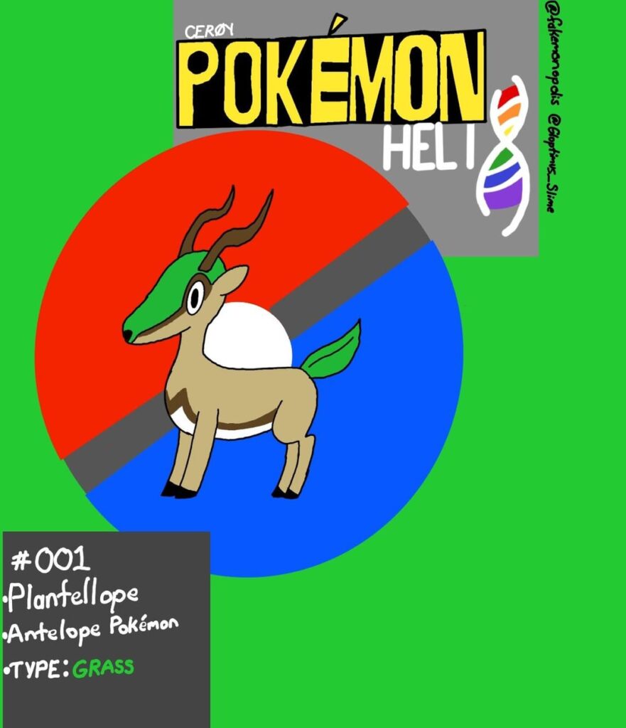 [OC] introducing Plantellope, the Grass type starter Pokémon in the Combinar region
