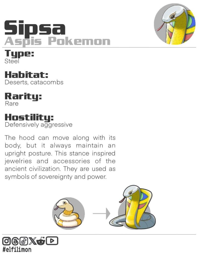 Aspis, in ancient times, refer to any venomous snakes of the Nile River. It is anglicized to “asp”, which is used in other snake names.