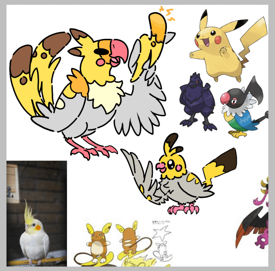 Circatiel & Shockatoo. Connect an Conduct fakemon