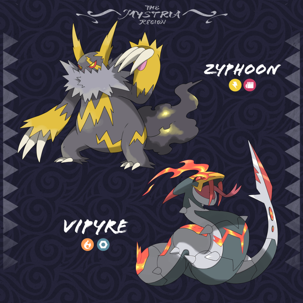 Some very unique evolutions for Zangoose and Seviper for my region