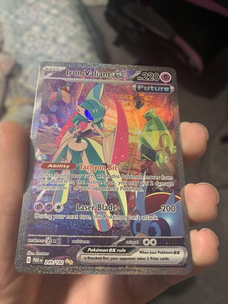 The Iron Valiant ex looks SUPER nice if you can get the light to hit it jusst right