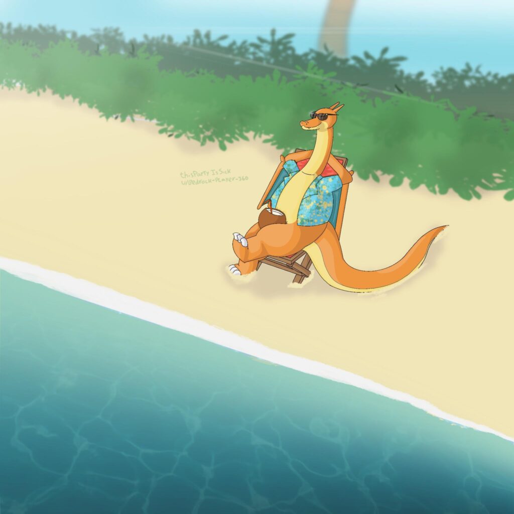 Just Coconut chilling at the alola beach [oc]