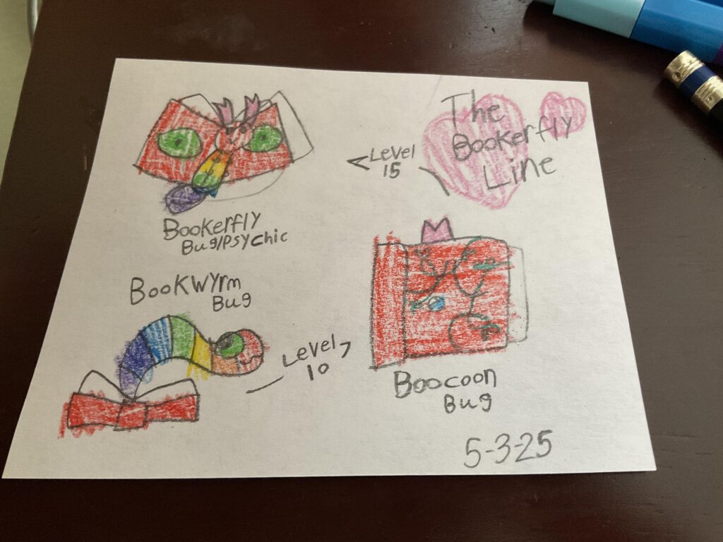 Meet the Bookerfly line! Consisting of Bookwyrm, Boocoon, and Bookerfly!