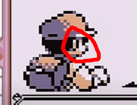 On RBY, anyone else think the trainer's ear was his eye? and his cheek was his nose?