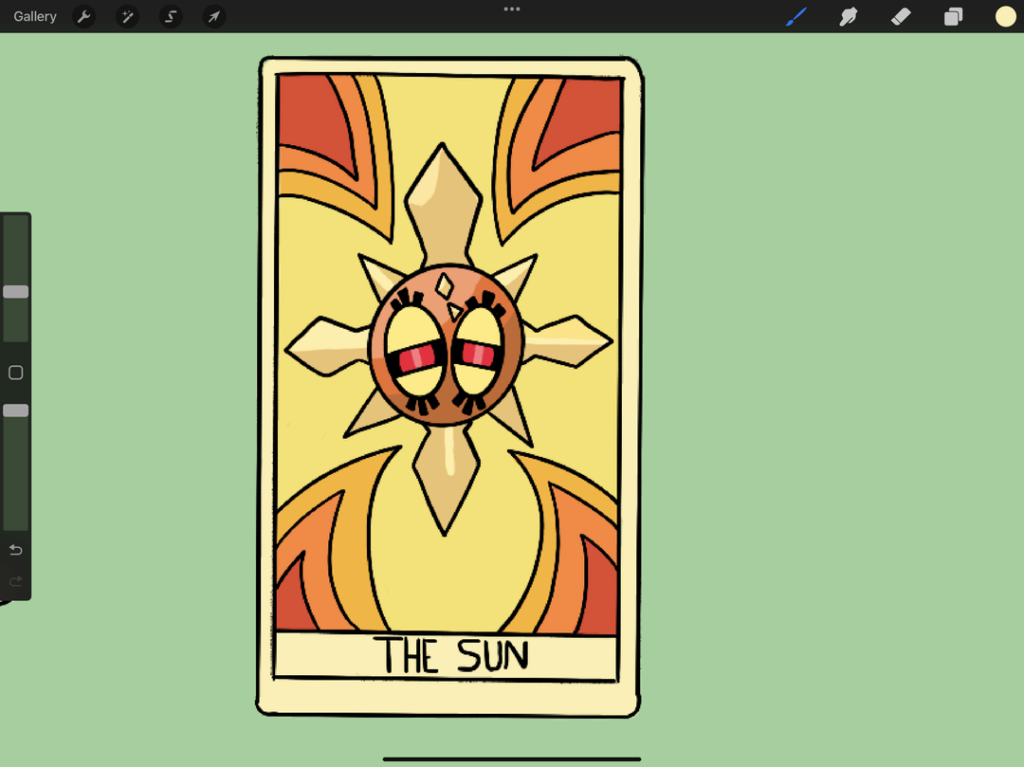 Drawing a Pokemon every day to get better at digital art. Day 50: Solrock [OC]