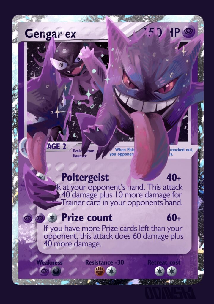 I made my version of the coolest gengar card out there, still think the old one looks better (OC)