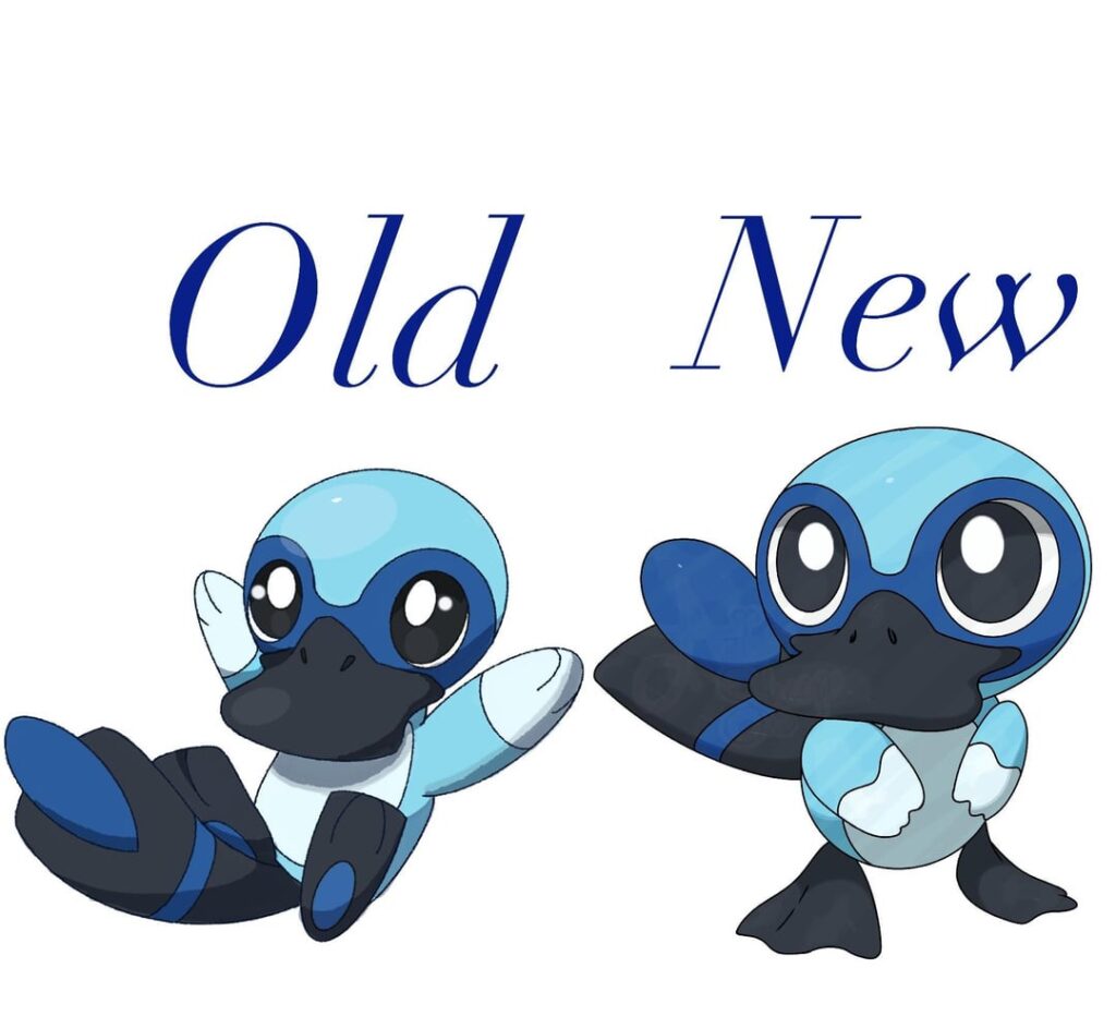 Finally to finish my starter trio redesigns here’s my water starter Platypat,Platyslash, and Venhero. redesigns of the old Platypat, Platyslash, and Warriblade. These were the first Fakemon I posted in a full render and I hope they’re upgrades from the originals. Would you still choose them?