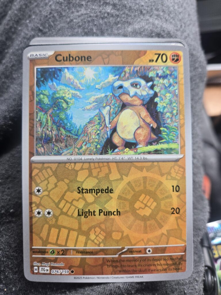 I love the artwork on this JTG Cubone