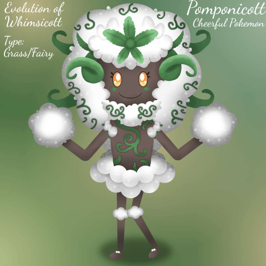 Whimsicott's Evolution! Pomponicott, the Cheerful Pokemon. 😝
