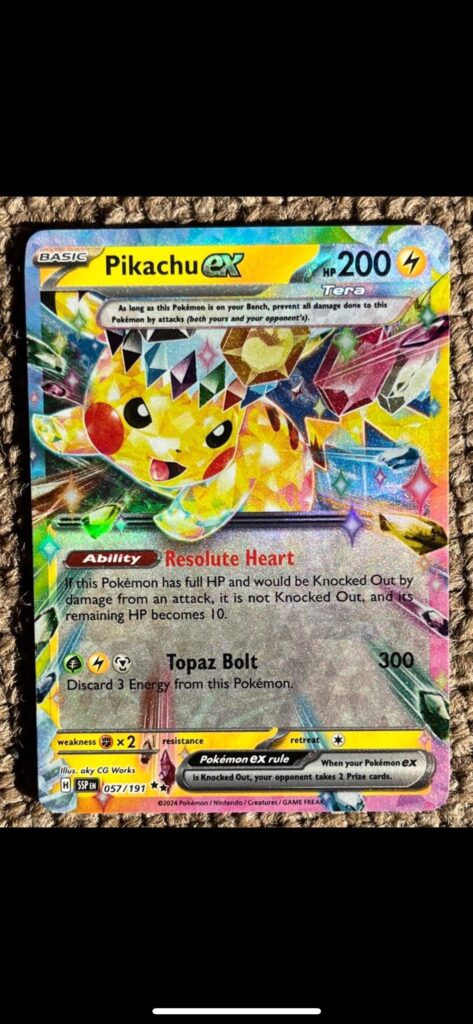 My gf just pulled tera pikachu ex from her first ever pack