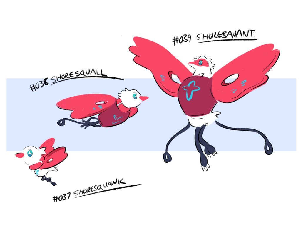 [OC] lifeguard bird pokemon!