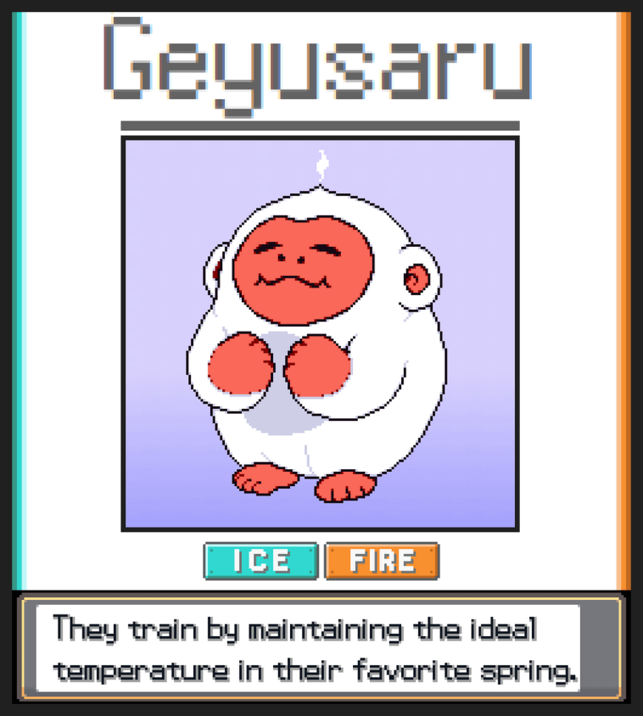 Some Ice/Fire Hot Spring Monkeys that use their heat to chill.