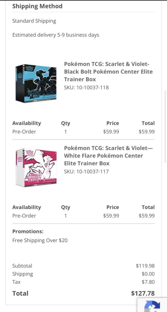 First time ever getting an ETB off Pokemon center