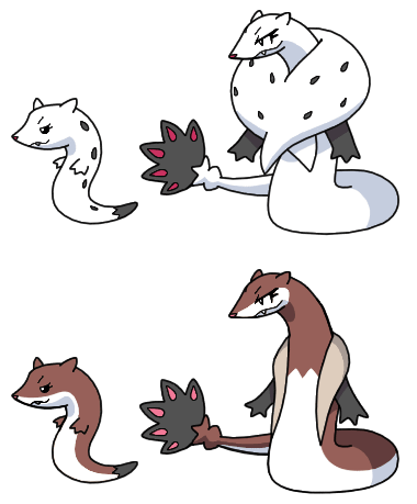 Mustoalt and Ermadame - Winter Coat (top) and Normal Coat (bottom)