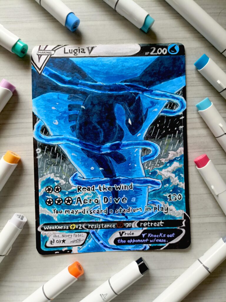 Another handdrawn Pokemon card from my ongoing series (oc)