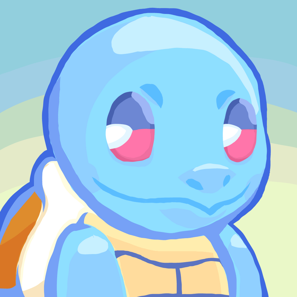 I tried recreating the PMD squirtle portrait with the soda pop plush!