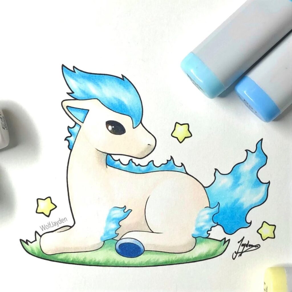 Ponyta & Rapidash drawings! [OC]