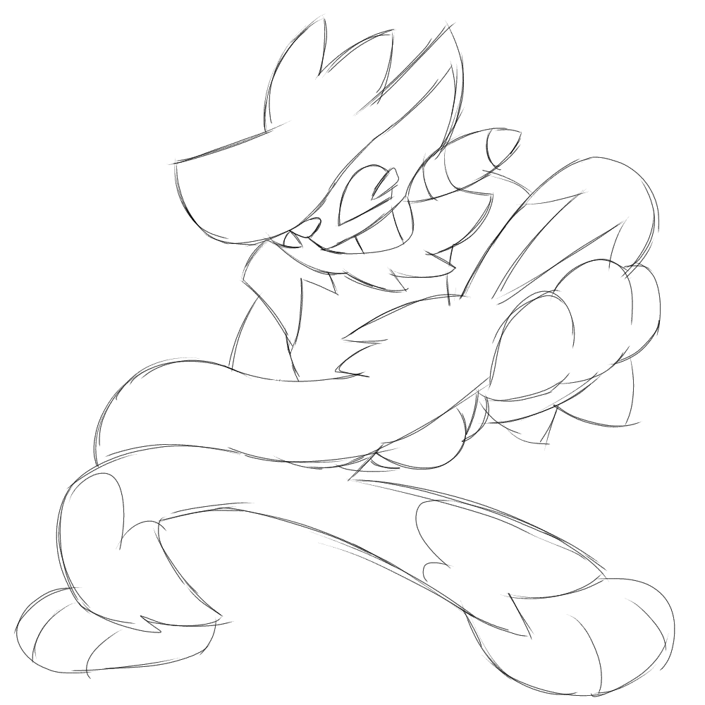 Working on a toon, mobster, alley cat mon.