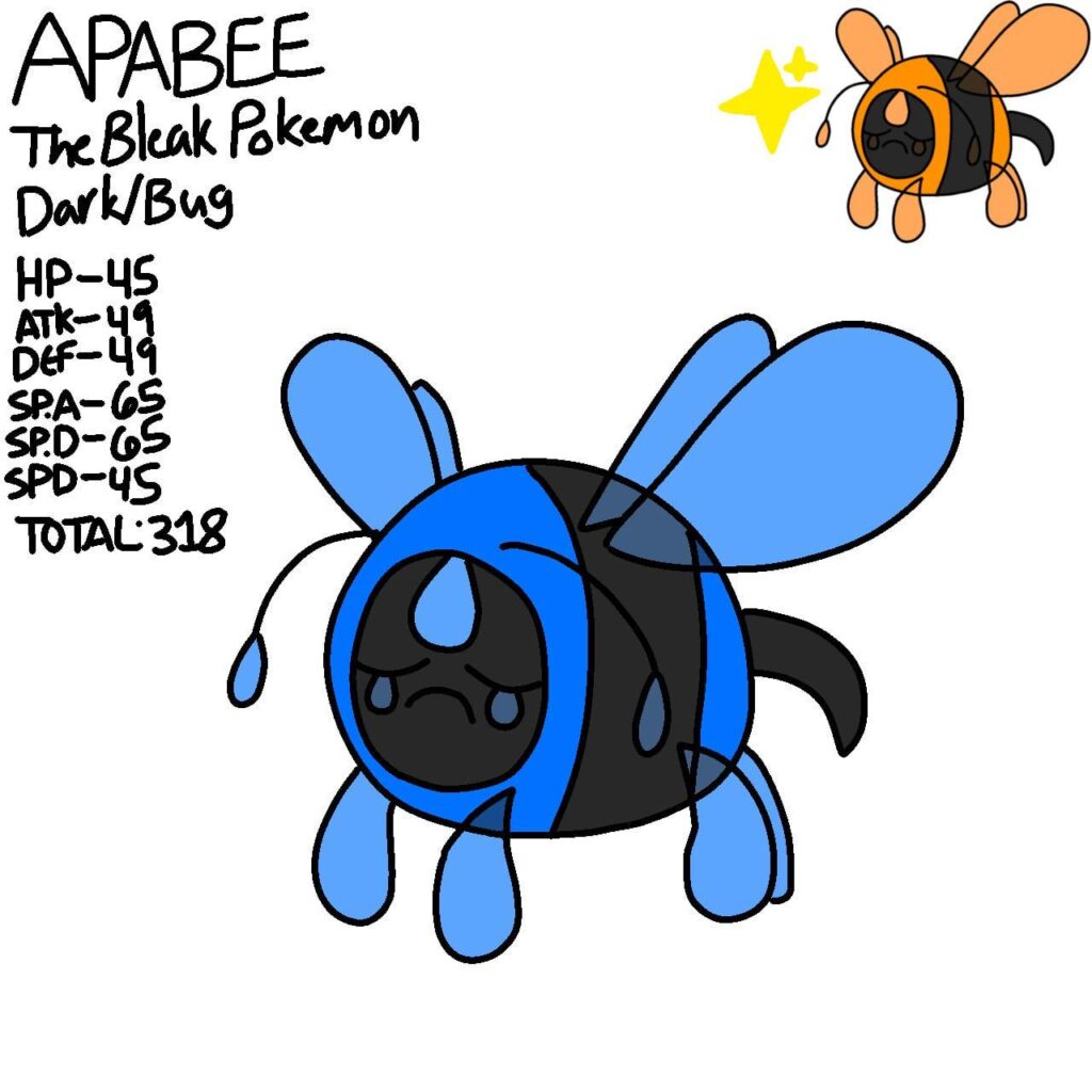 an extremely dumb sad bee