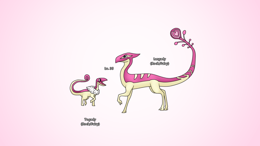 Togady and Lasgady [Fossil-mon based on silesaurus]