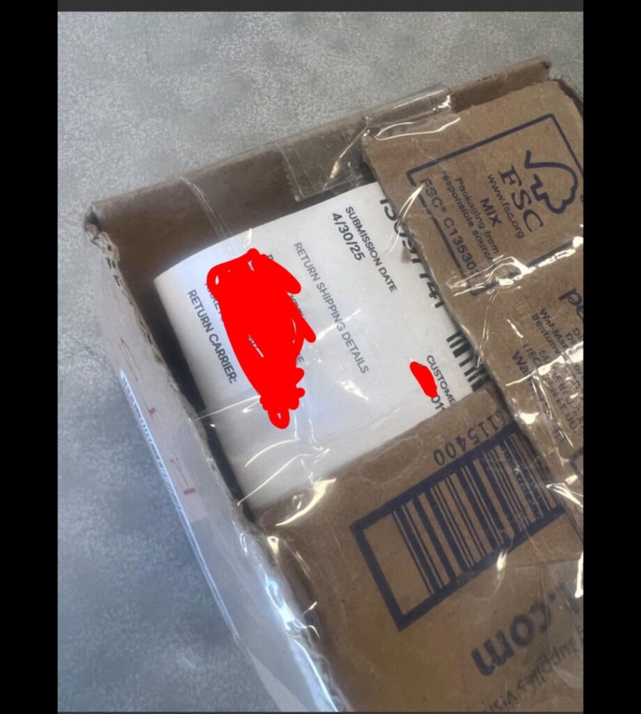 PSA order arrived and refused due to potential tampering