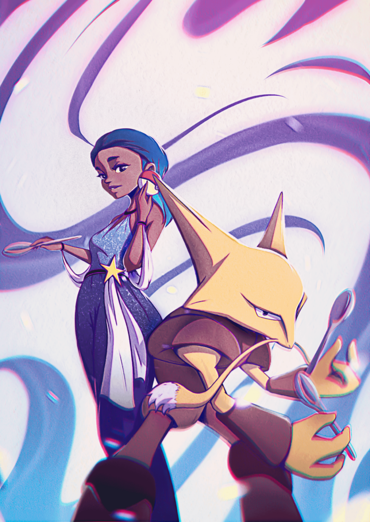 My Alakazam trainer 💫 should I turn this into a card ? (OC)