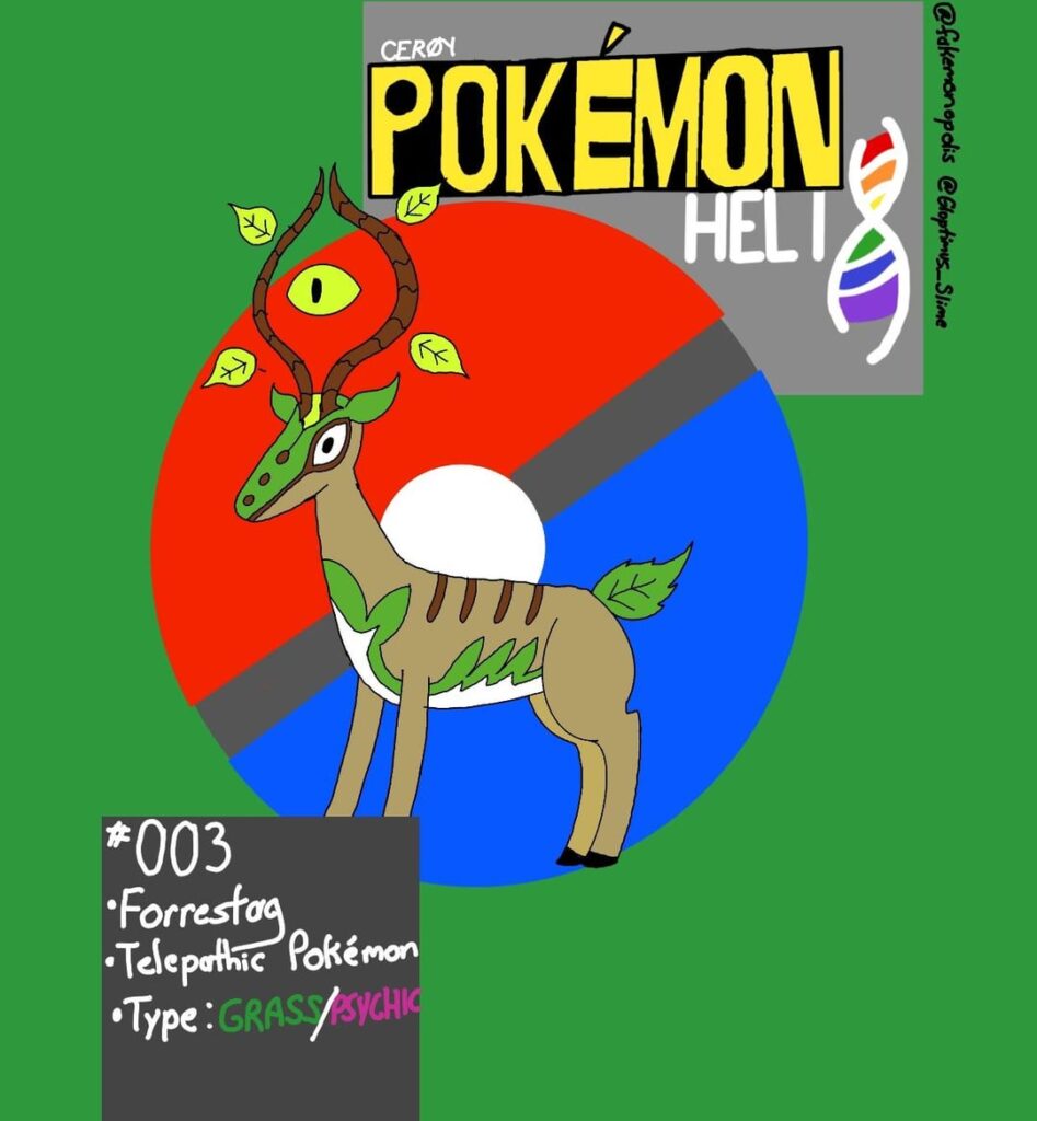 [OC] Forrestag—the Telepathic Pokémon