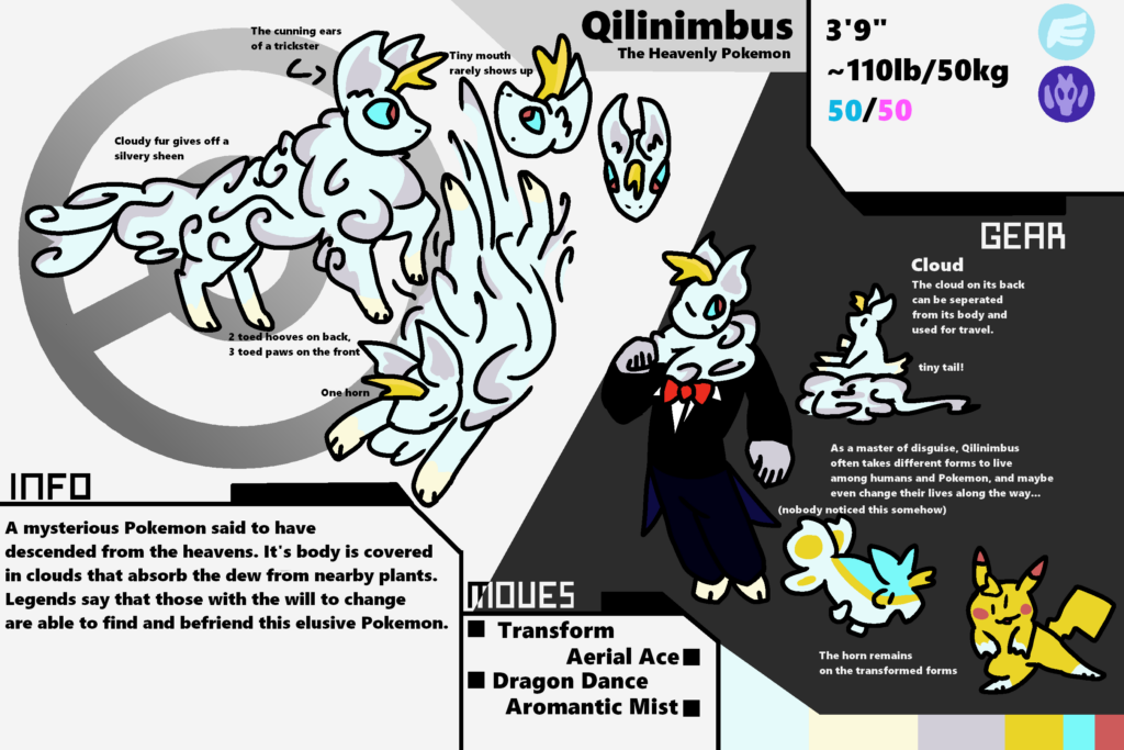 Wanted to make a legendary for a story im working on, theyre part of a duo that represents change!