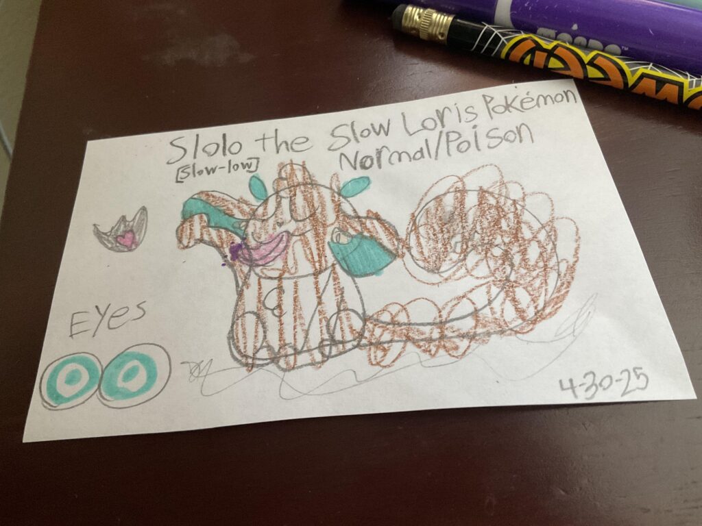 Meet Slolo the Normal/Poison type! They’re based off of a real animal called the Slow Loris! They are found in Paldea btw