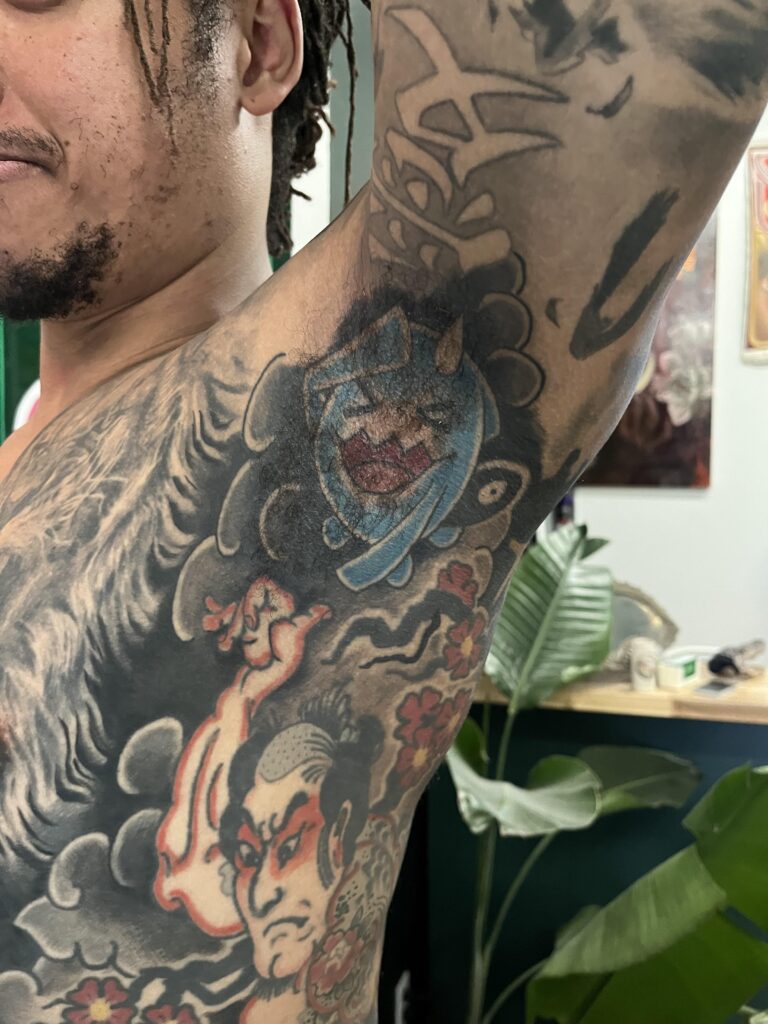 Look what my client wanted tattooed in his armpit