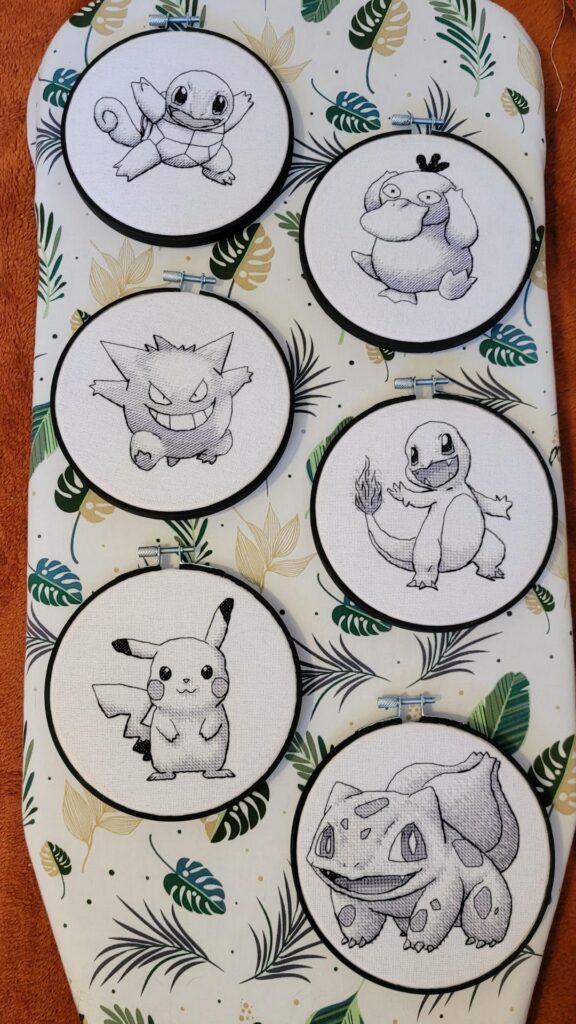 Just a few cross stitches.