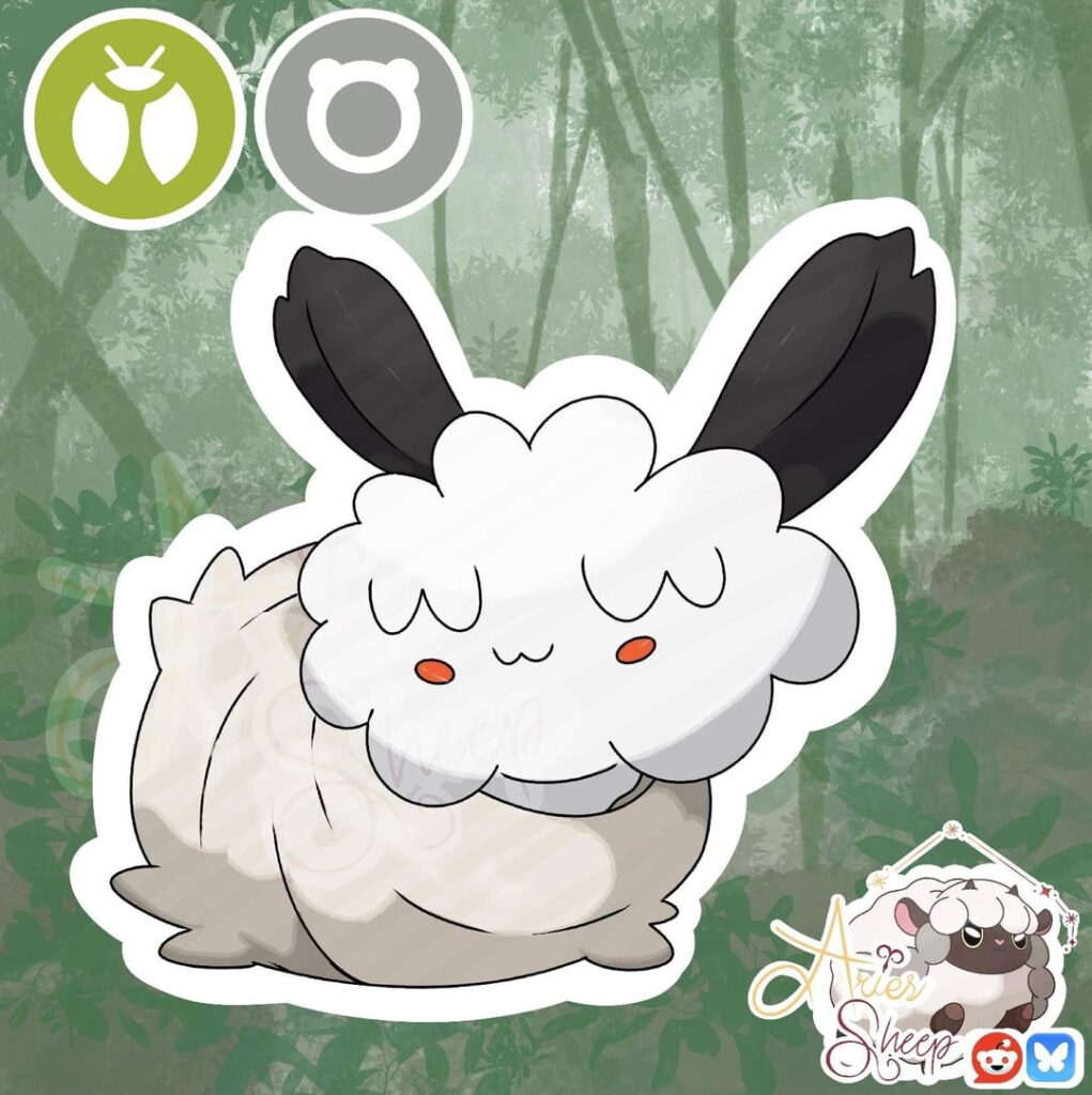 Meet two cute little bugs that reside in the Austren region! Caterbed and Mothomori. Evolutions at level 26. In the Austren region people who aren’t native to the region have mistaken Mothomori for another evolution to Eevee. While it looks feline it’s 100% a Bug.