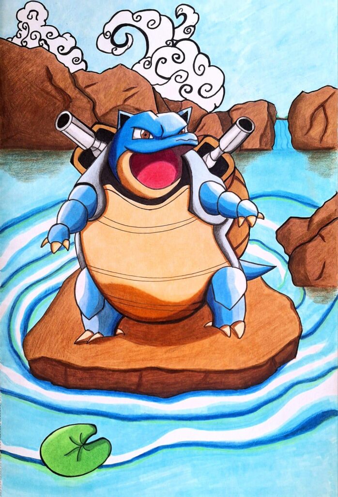 Blastoise - done with Ohuhu Markers and Colored Pencils [OC]