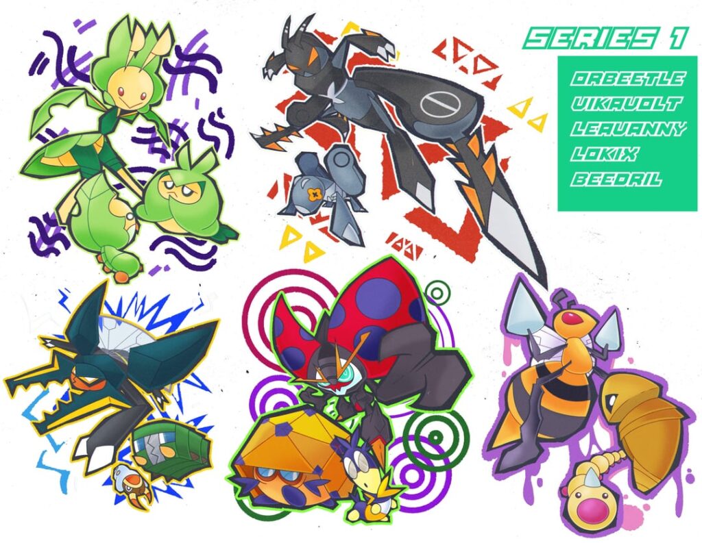 [OC]Drawing every bug type pokemon part 1