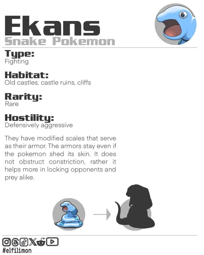 Fighting-type Ekans, the evolution for this is my favorite in this series