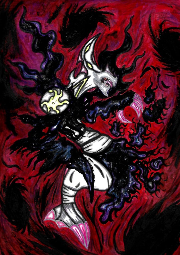 Completely normal artwork of Dialga and Palkia XD. (OC)