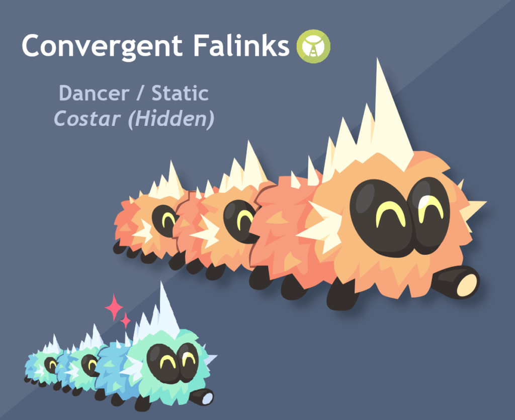 A convergent Falinks inspired by Conga lines and pine processionary caterpillars !