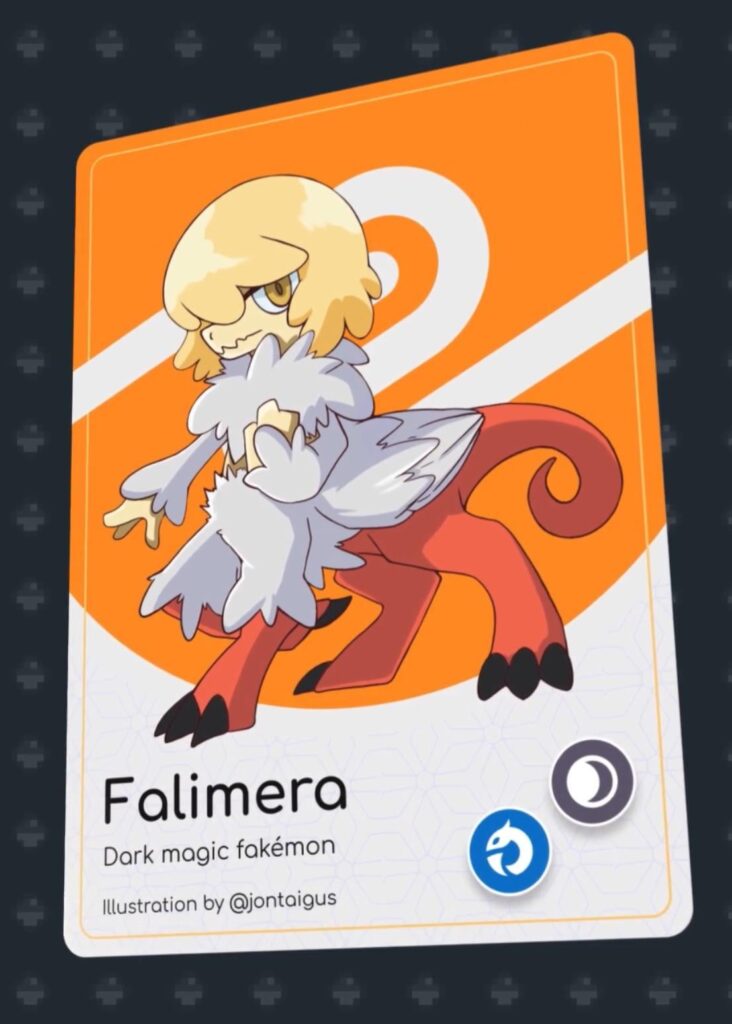 Chimera Falin as if she were a Pokémon.