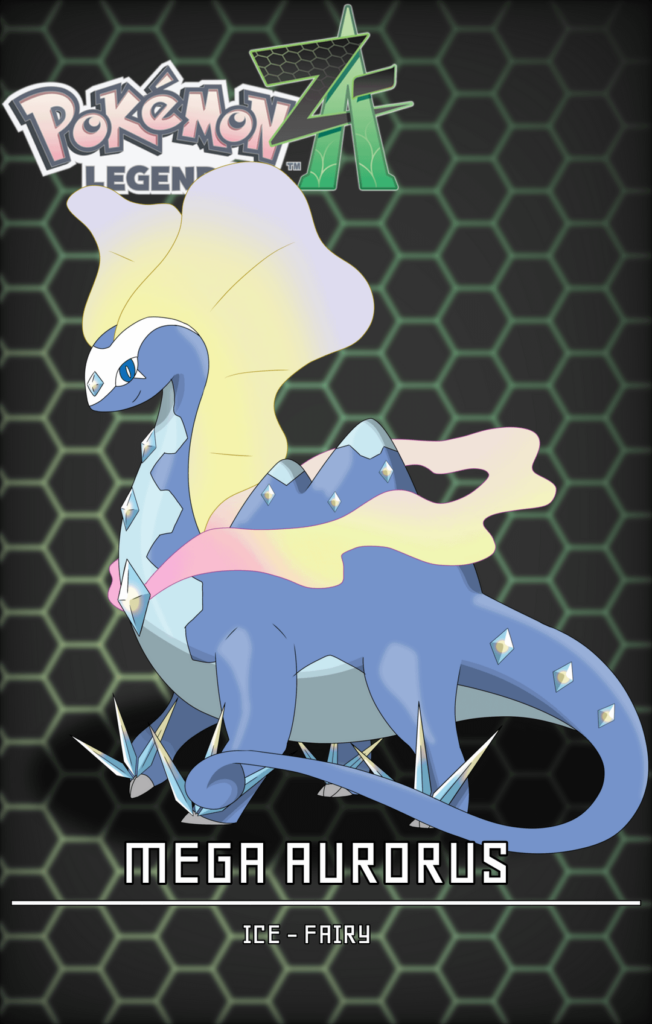 My concept for Mega Aurorus (my favorite fossil!)