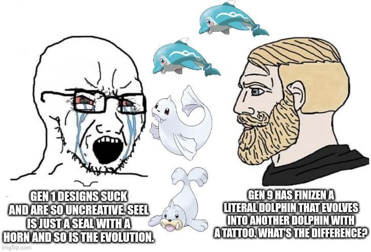 Me whenever Gen 1 gets mentioned in conversation against Gen 9 designs: